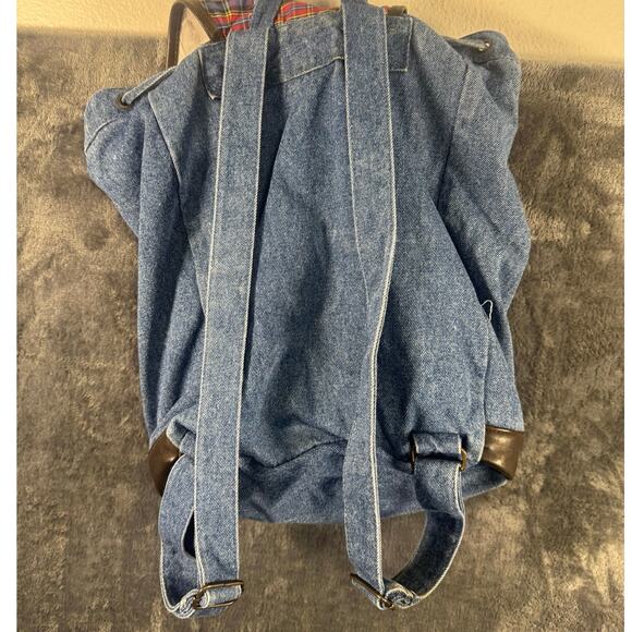 Rare Y2K Disney Winnie-The-Pooh Hunny in my Tummy Slouchy Denim Backpack - Picture 2 of 12